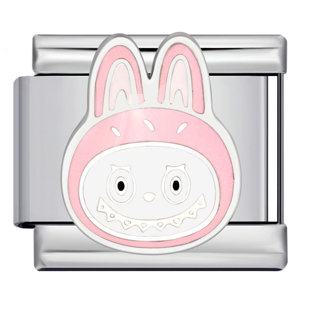 Pulsera de encanto italiano de 5 piezas al por mayor de 9 mm empalme de bricolaje lindo pulsera compuesta de acero inoxidable creativo