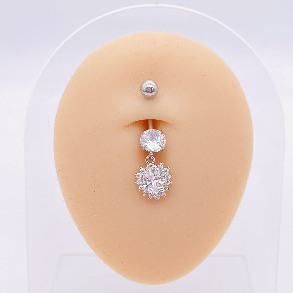 Wholesale Stainless Steel Long Tree of Life Zircon Belly Button Nails Body Jewelry ACC-BJ-ChenY001