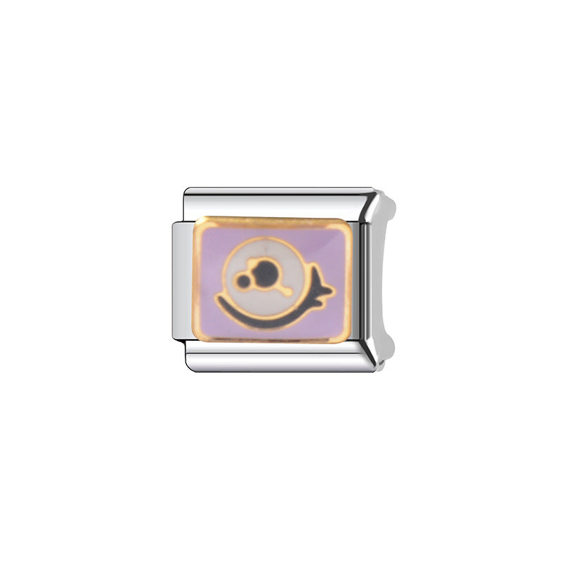 Wholesale Italian Charm Bracelet 9mm DIY Splicing Removable Love Cartoon Stainless Steel Composable Bracelet