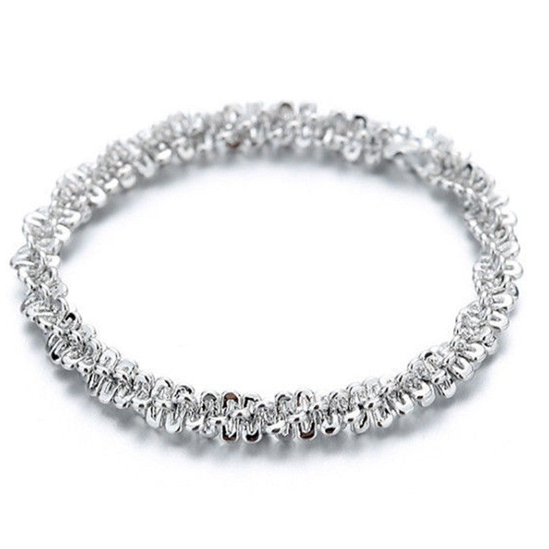 Wholesale Gypsophila Sparkling Necklace for Women Italian Clavicle Chain Necklace Simple Glitter Plain Chain Stackable Design