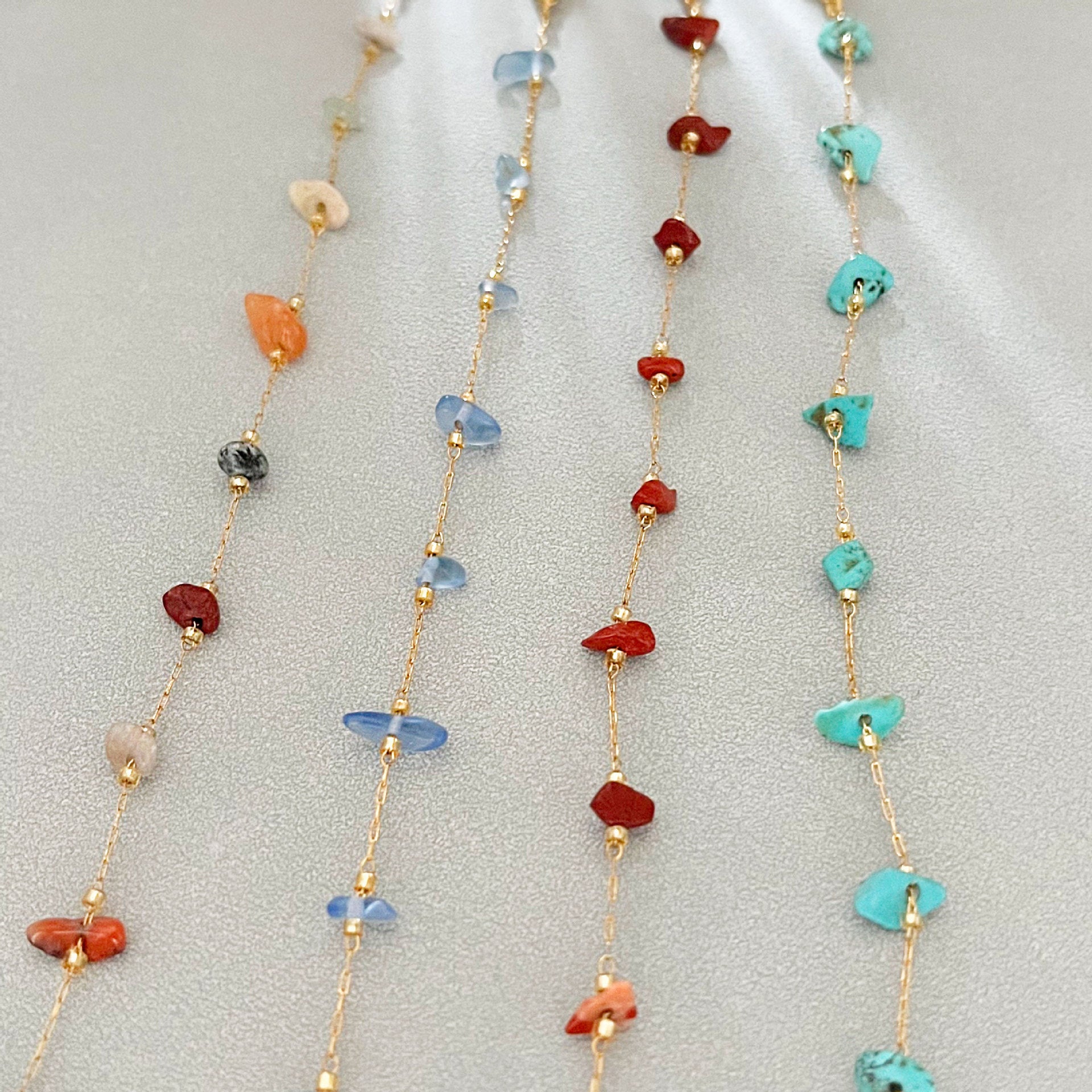 Wholesale Colorful Natural Gravel Beaded Bracelet