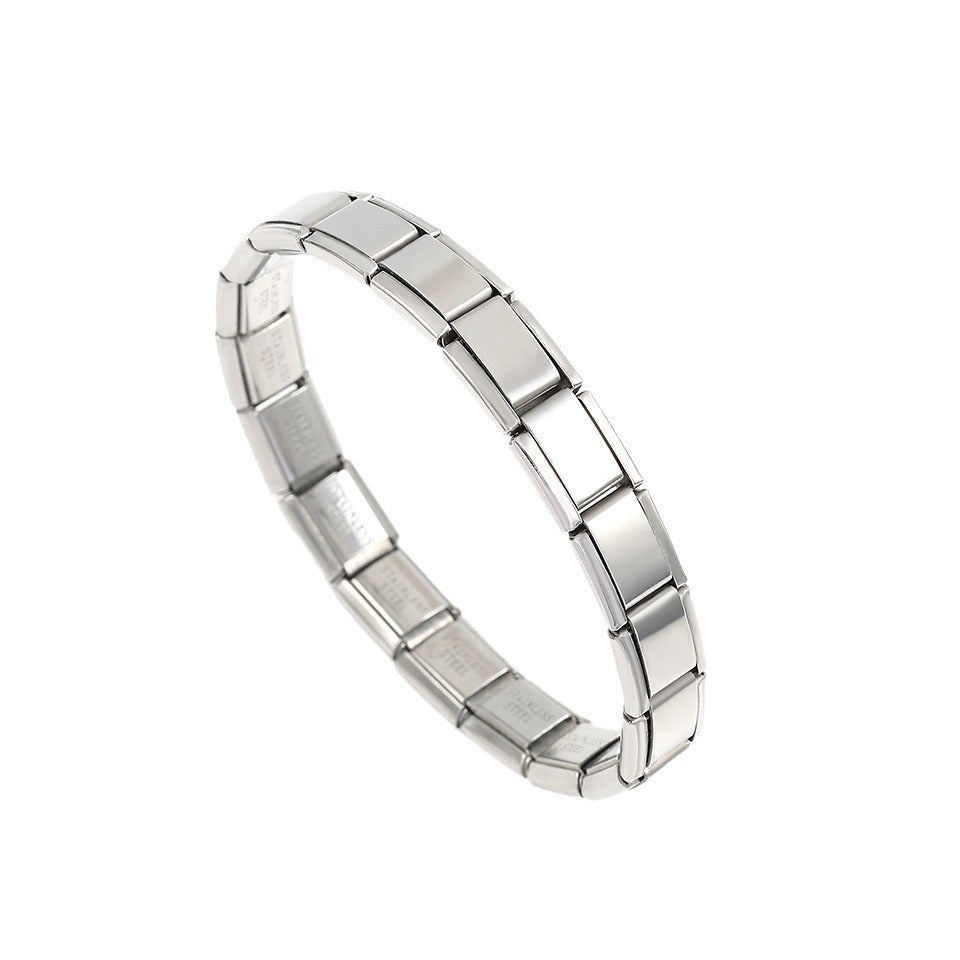 Wholesale Italian Charm Bracelet 9mm DIY Splicing Cute Creative Pattern Stainless Steel Composable Bracelet