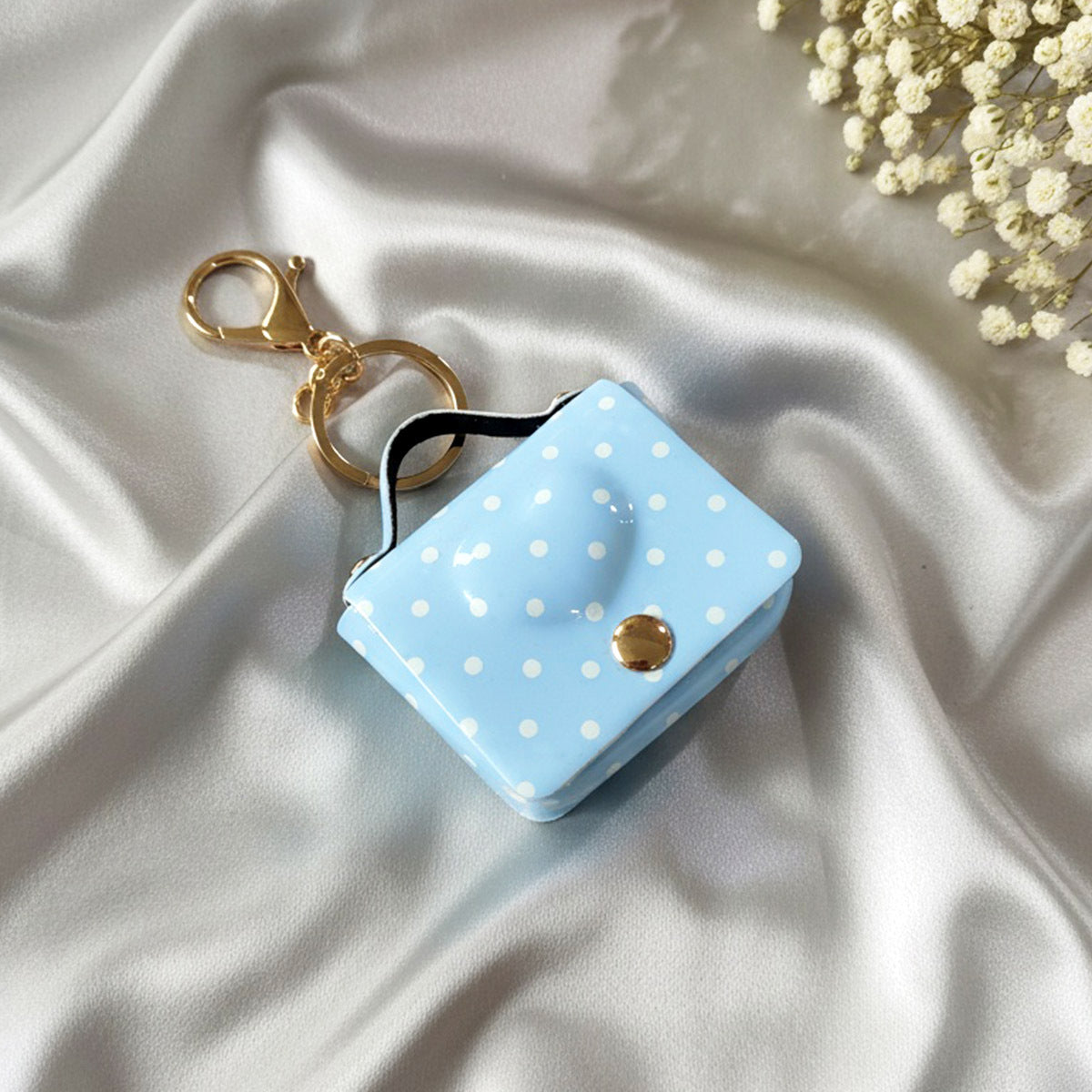 Wholesale Polka Dot Heart Leather Mini Coin Purse Keychain Bag Charm Stylish Gift