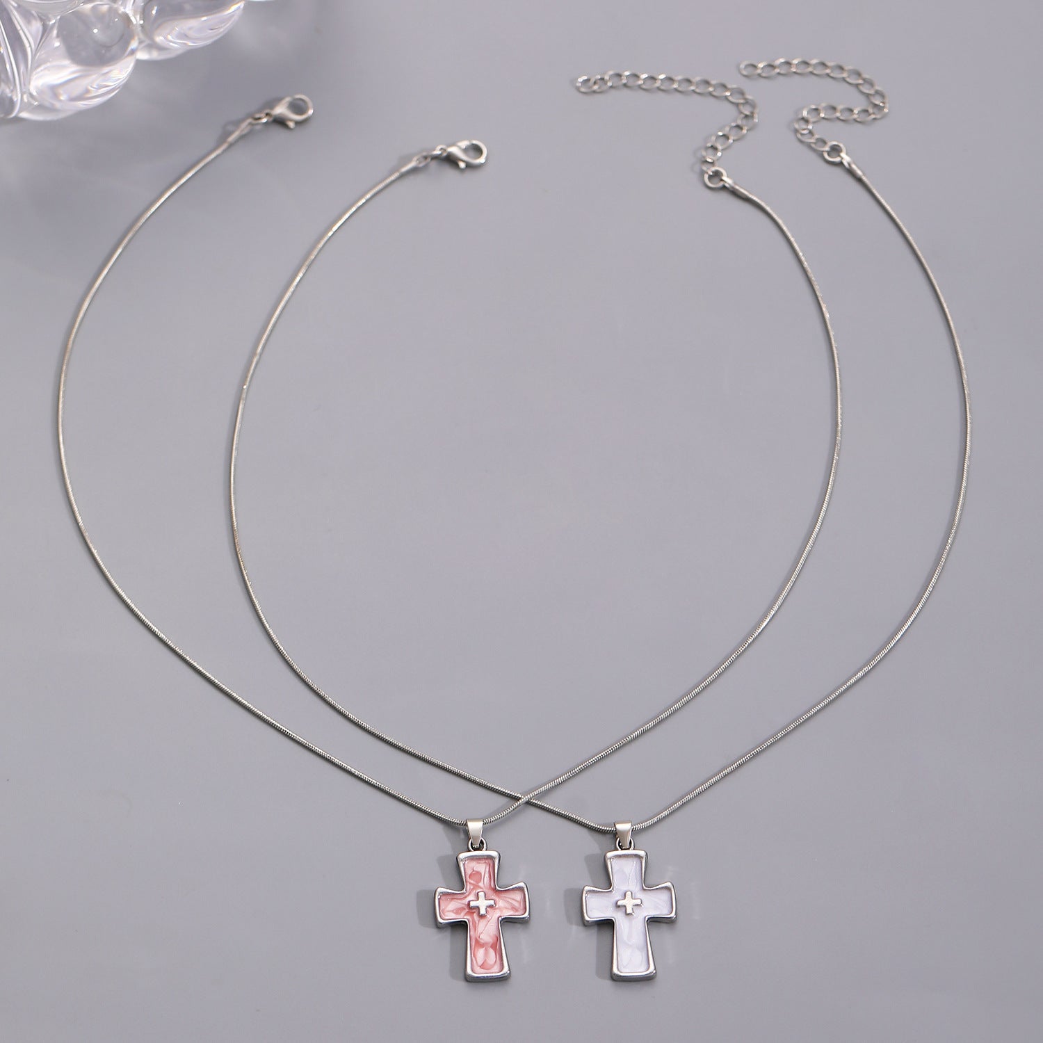Wholesale  Cross Pendant Necklace  Light Luxury Snake Bone Chain Clavicle