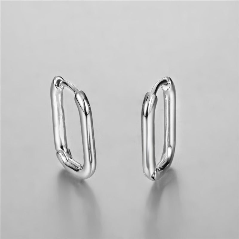 Wholesale Square plain hoop earrings