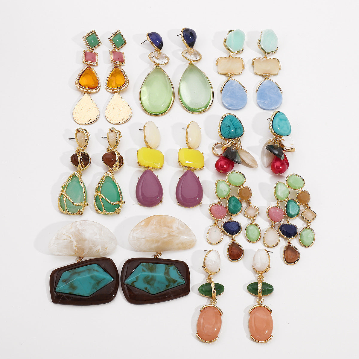 Wholesale  Retro Personalized Irregular Alloy Earrings