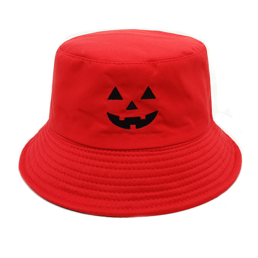 Wholesale   Embroidered Pumpkin Fisherman Hat Bucket Hat