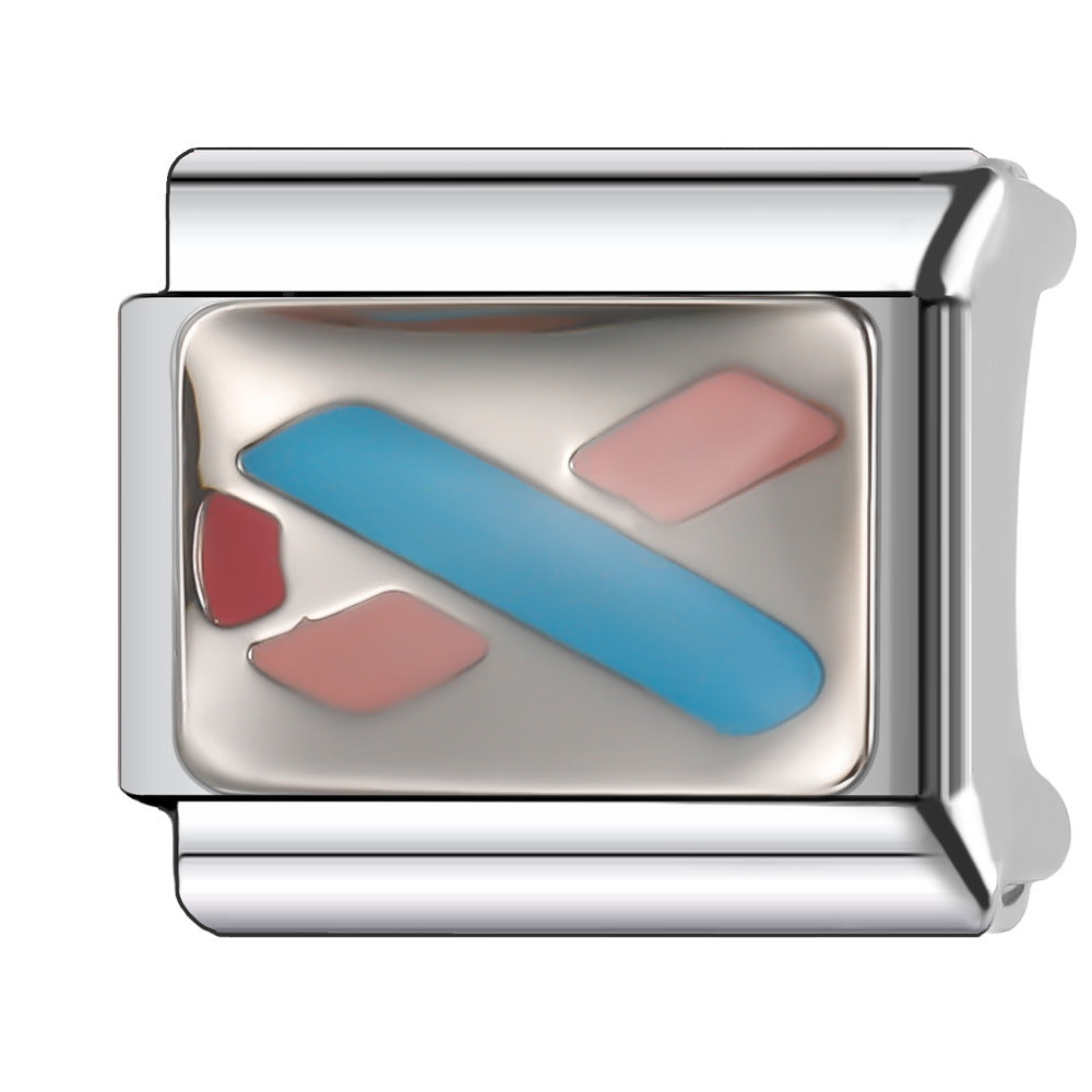 Wholesale Italian Charm Bracelet 9mm DIY Splicing Creative Eye Series Stainless Steel Composable Bracelet