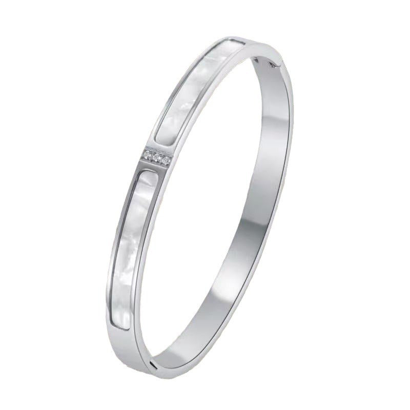 Wholesale Titanium Steel Bracelet Three Diamond Bracelet Shell Bracelet ACC-BT-Ruih004