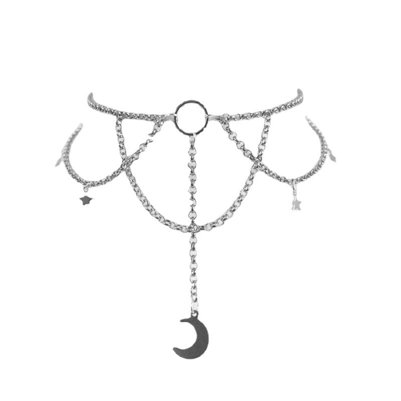 Wholesale  Moon star cute clavicle chain pendant fashion exaggerated necklace