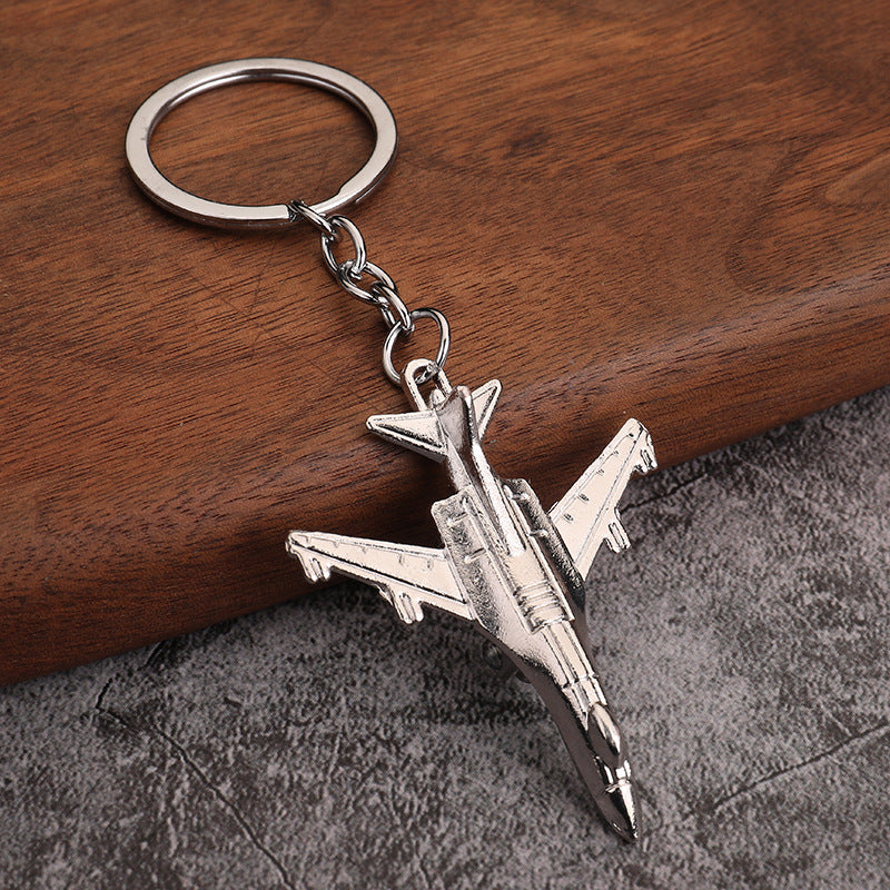 Wholesale Creative Metal Airplane Keychain Fighter Plane Key Pendant