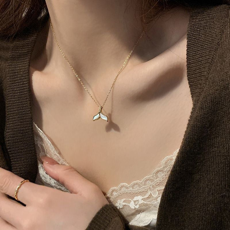 Wholesale  Summer Shell Mermaid Titanium Steel  Necklace