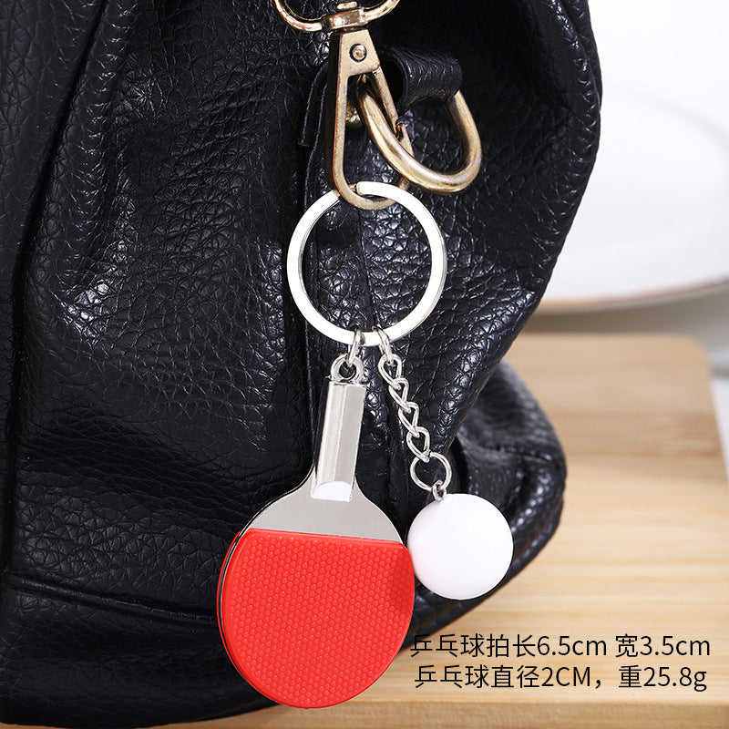Wholesale Mini minimalist design sense  table tennis keychains