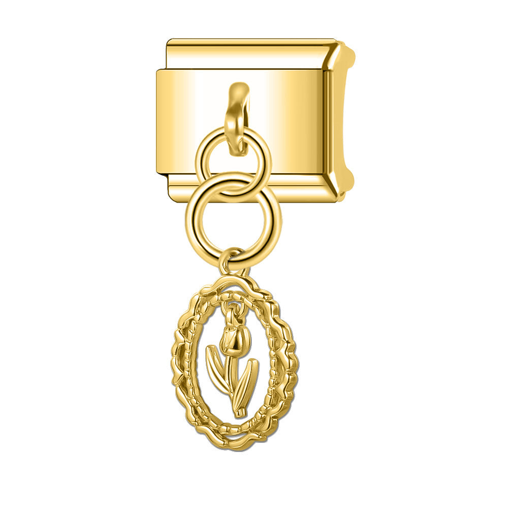 Wholesale Italian Charm Bracelet 9mm DIY Splicing Pendant Stainless Steel Composable Bracelet