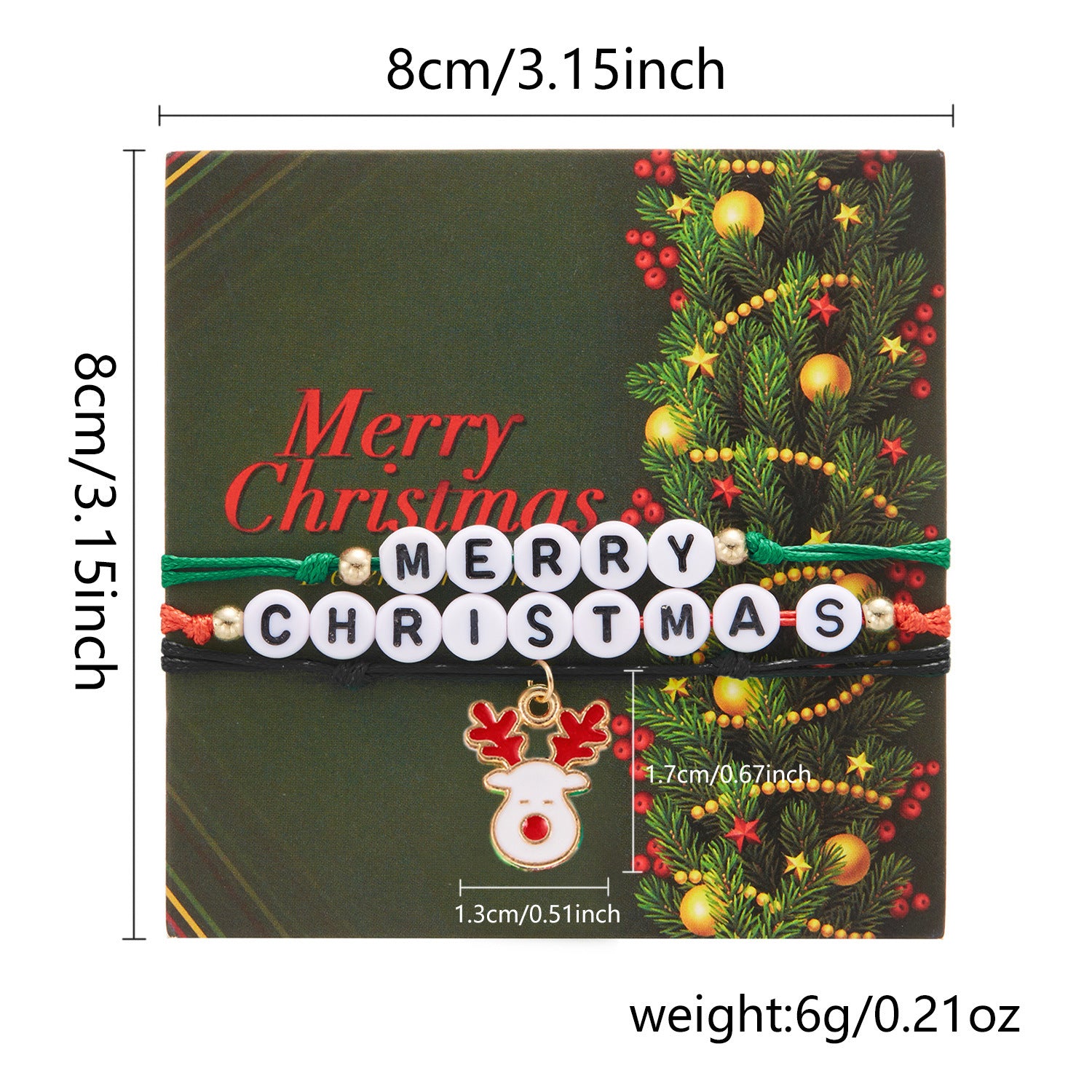 Wholesale  Christmas Bracelet suit Beaded Letter Santa  Woven Christmas Bracelet