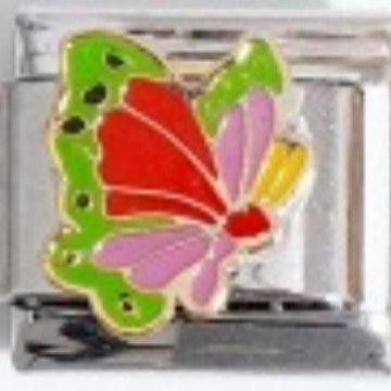 Wholesale Italian Charm Bracelet 9mm DIY Splicing Gold and Silver Butterfly Stainless Steel Composable Bracelet