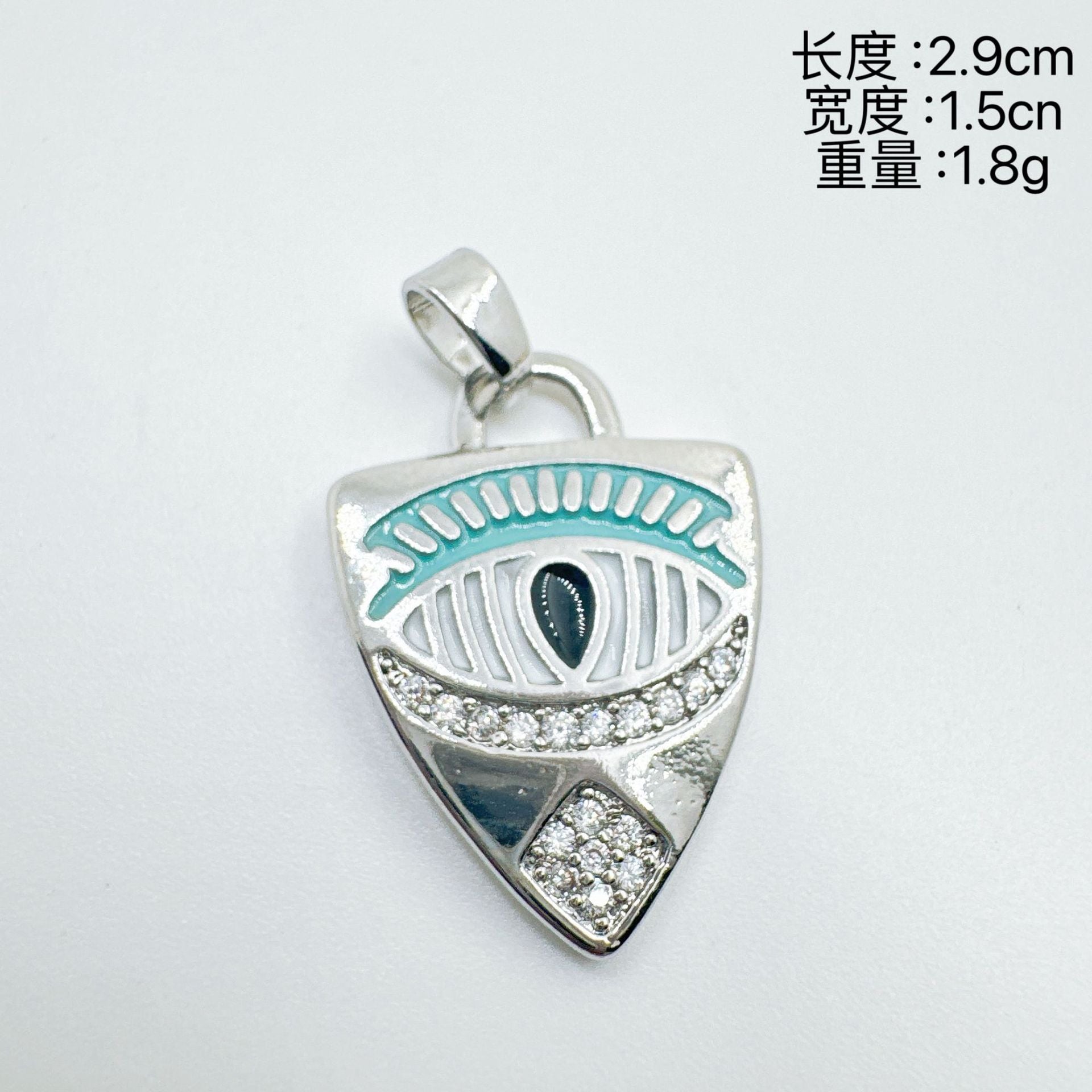 Wholesale Fashion Evil Eye Shield Pendant Gold Plated Copper Necklace Women' s Boutique Resale