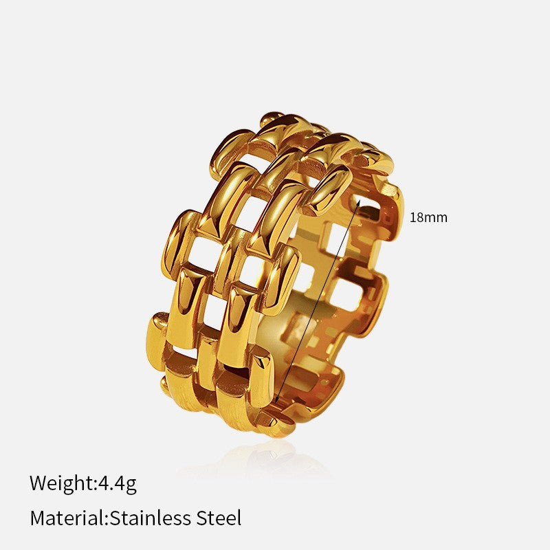 Wholesale  Retro Titanium Steel Ring  Irregular Closed Ring
