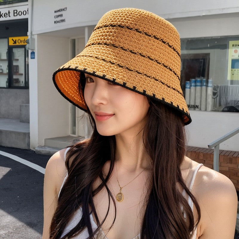 Wholesale Hollow Woven Fisherman Hat Bucket Hat