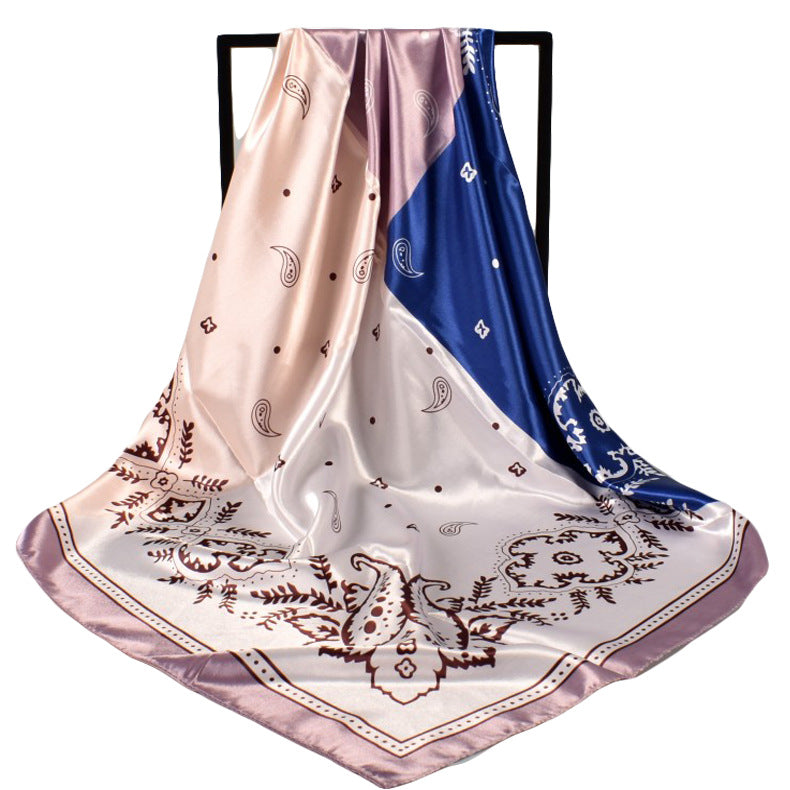 Wholesale color matching small cashew silk 90 sade printing scarf