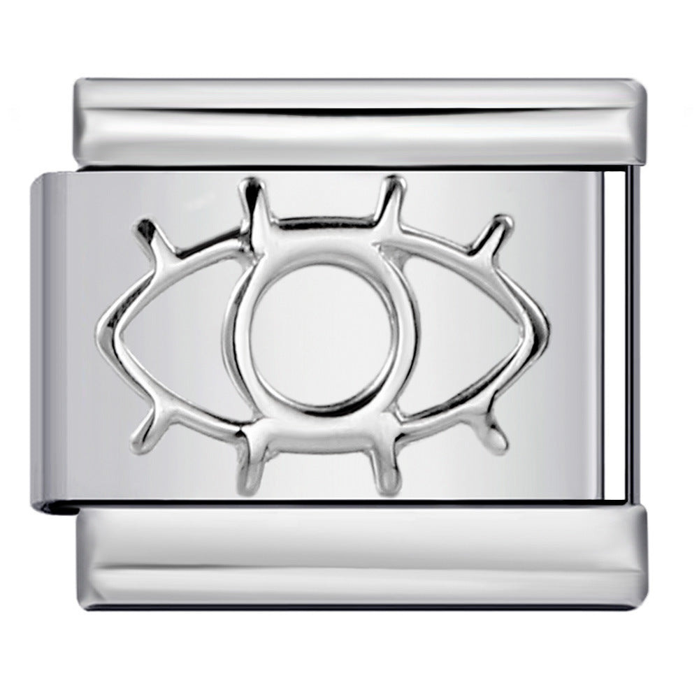 Wholesale Italian Charm Bracelet 9mm DIY Splicing Removable
Five-pointed star eyes Stainless Steel Composable Bracelet