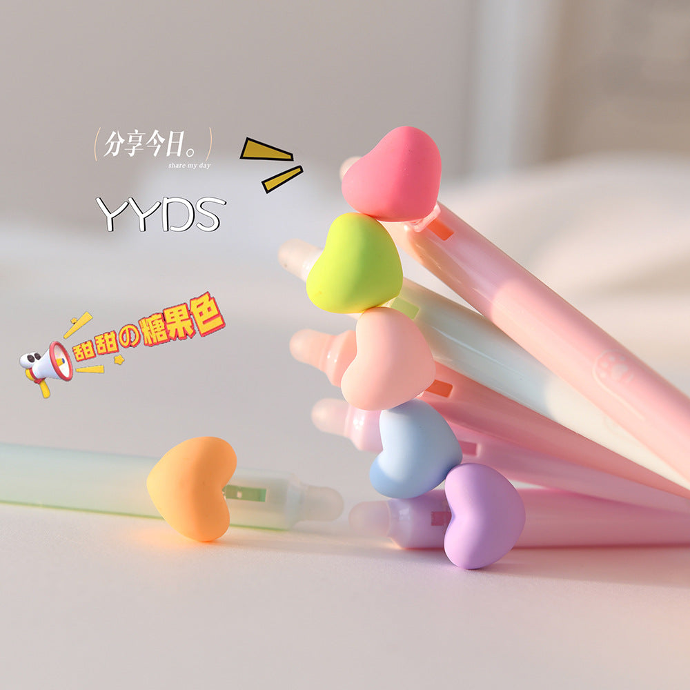 Wholesale Makaron Color Love Press erasable Pen Ballpoint Pen