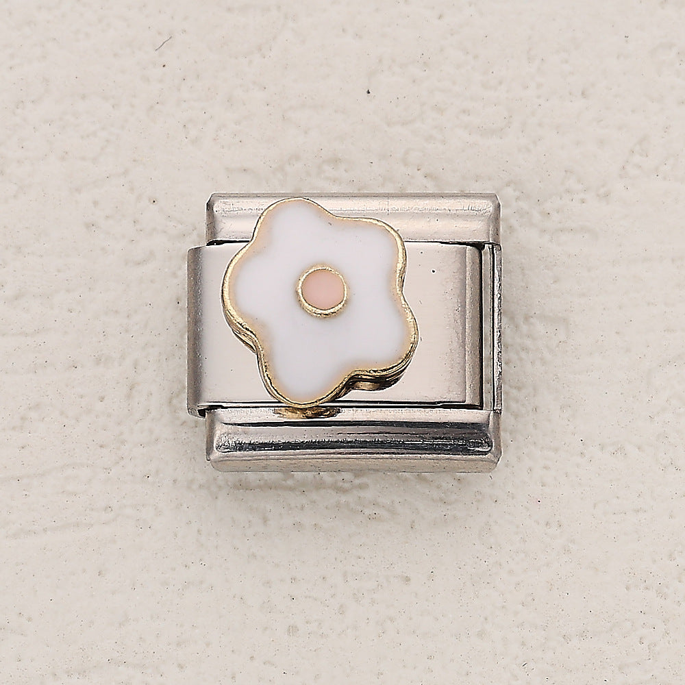 Wholesale 10pcs Italian Charm Bracelet 9mm DIY Splicing Cute Creative Stainless Steel Composable Bracelet