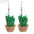 Wholesale fun mini three-dimensional succulent cactus earrings