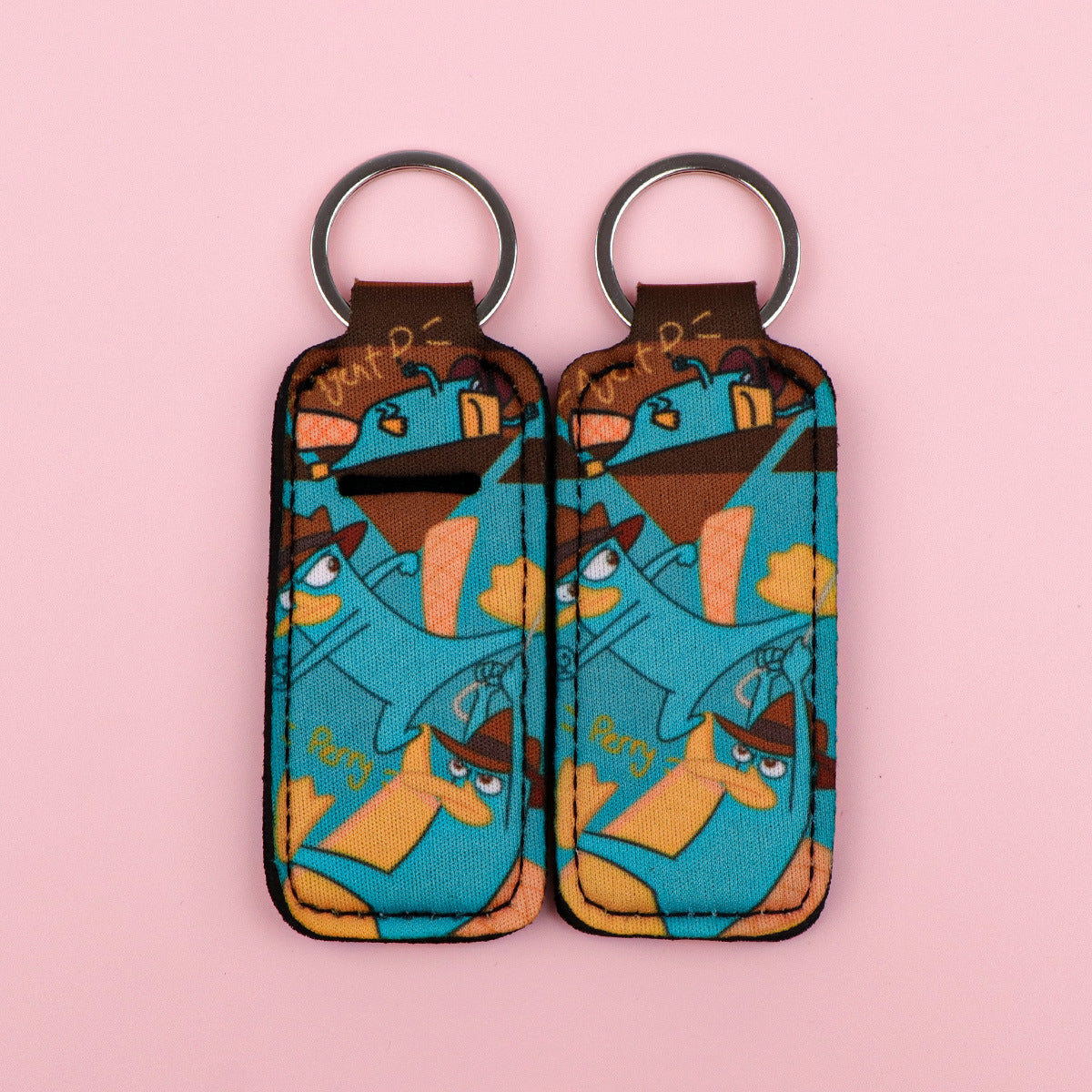 Wholesale 6pcs Cute cartoon lipstick set keychain