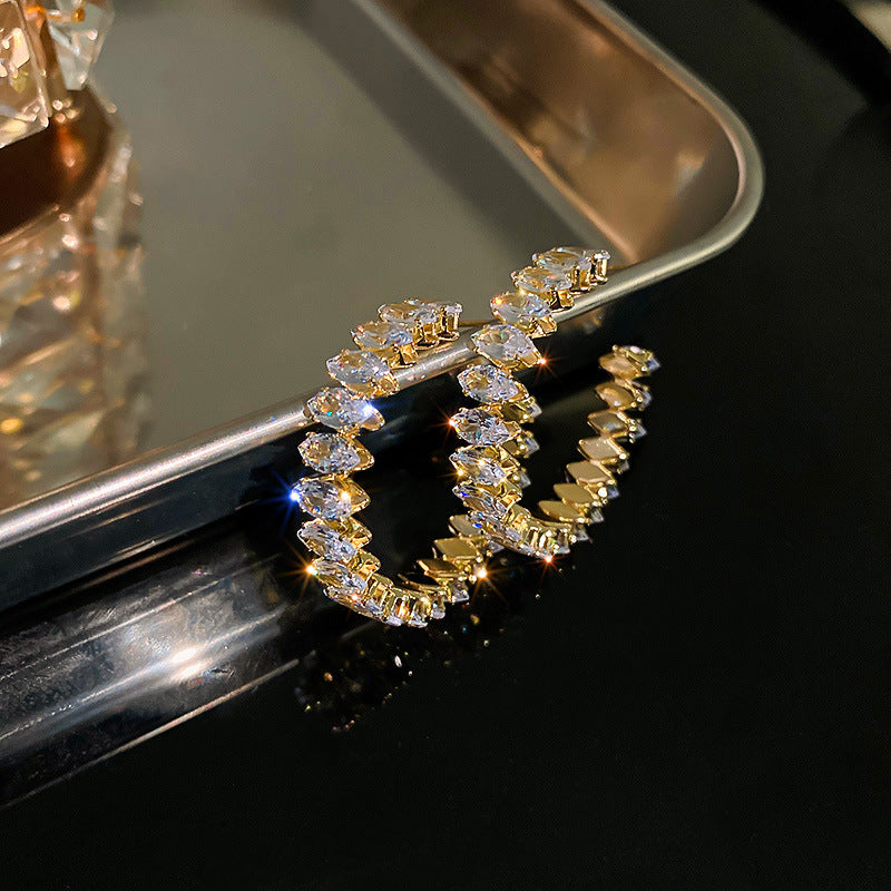 Wholesale Silver Needle Vintage Diamond Geometric Earrings ACC-ES-JingQiao005