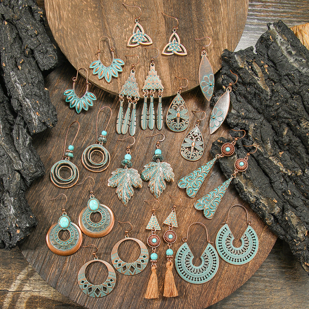 Wholesale Bohemian Long Tassel Earrings Zinc Alloy Jewelry Accessory