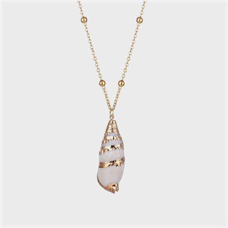 Wholesale Beach shell gold-plated conch necklace