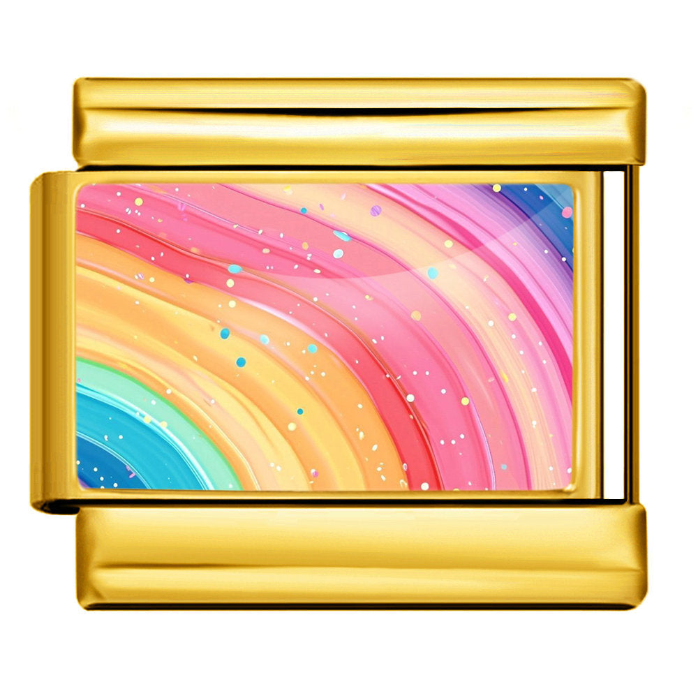 Wholesale 9mm Italian Charm Starter Bracelets DIY square Single Section Creative Stainless Steel Composable Bracelet