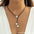 Wholesale simple pearl clavicle double waxed wire necklace