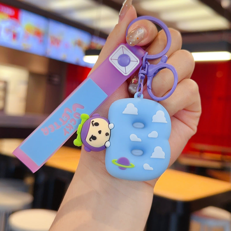 Wholesale Cartoon English Alphabet Animal Story Keychain
