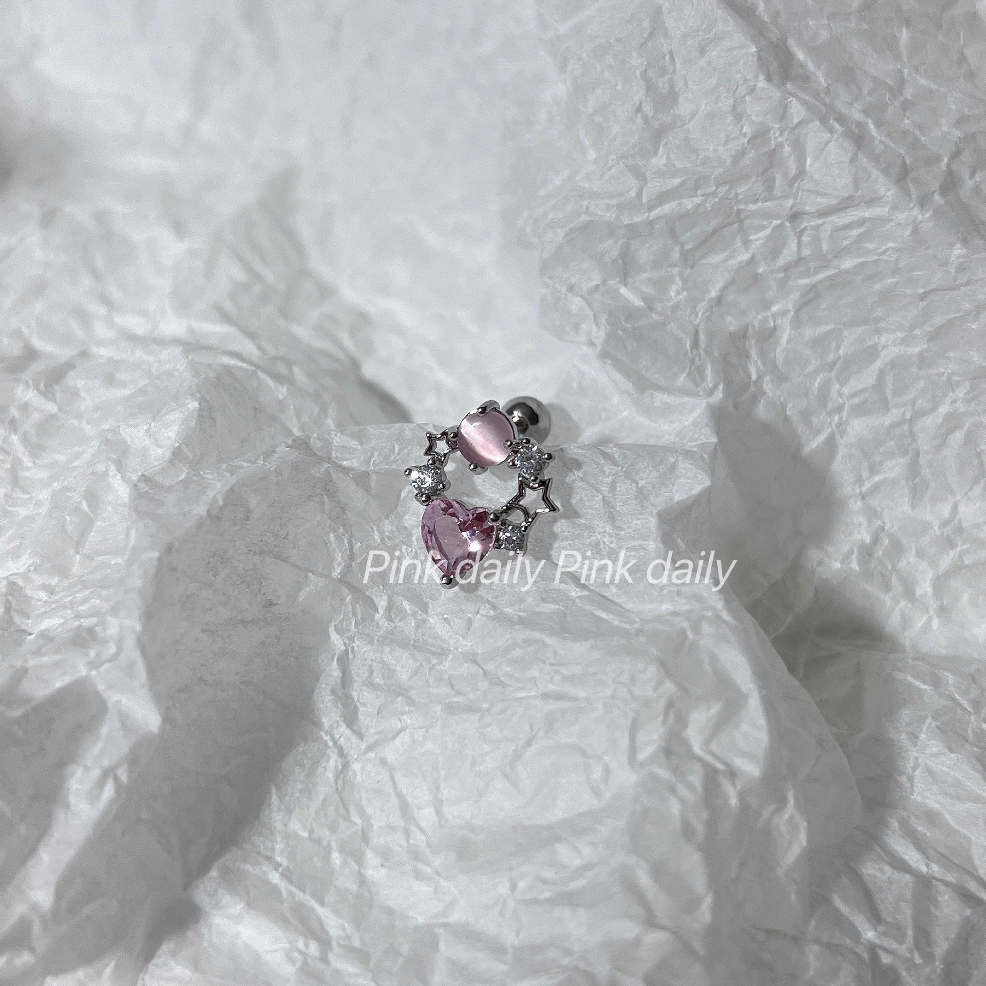 Wholesale Love Diamond Planet Titanium Steel  Earrings