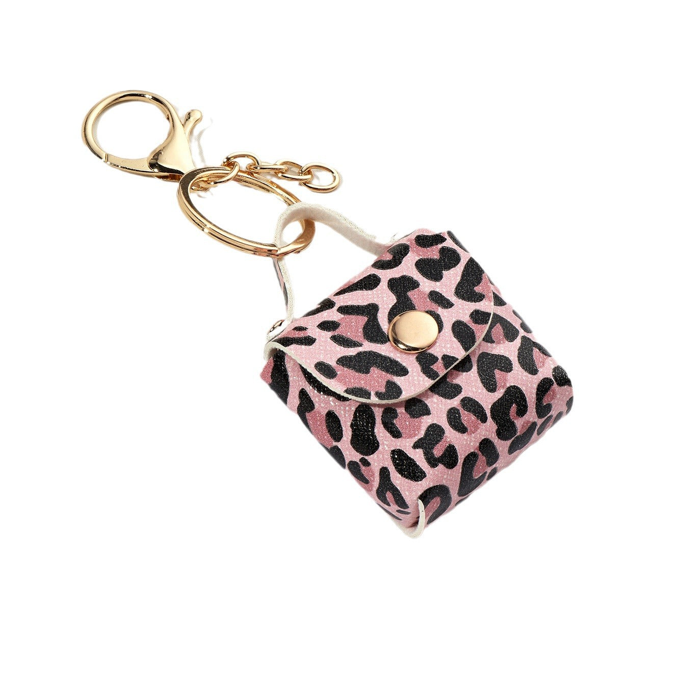 Wholesale Leopard Print Small Square Bag Keychain
