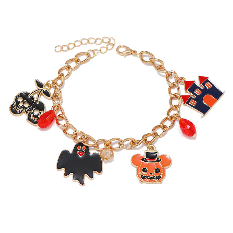 Wholesale Halloween Pumpkin Head Spider Bat Ghost Bracelet ACC-BT-Haoc001