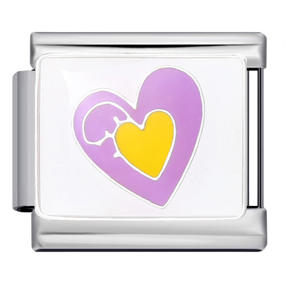 Wholesale 5pcs Italian Charm Bracelet 9mm DIY Splicing Cute Creative Stainless Steel Composable Bracelet