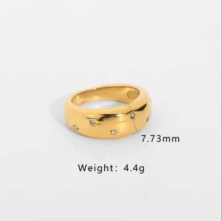 Wholesale Irregular Lines Geometric Stainless Steel Open Rings ACC-RS-WanX004