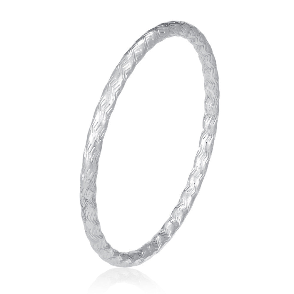 Wholesale European and American Style Hollow Bracelet Stainless Steel Gold Plated Boutique Resale Jewelry Accessory