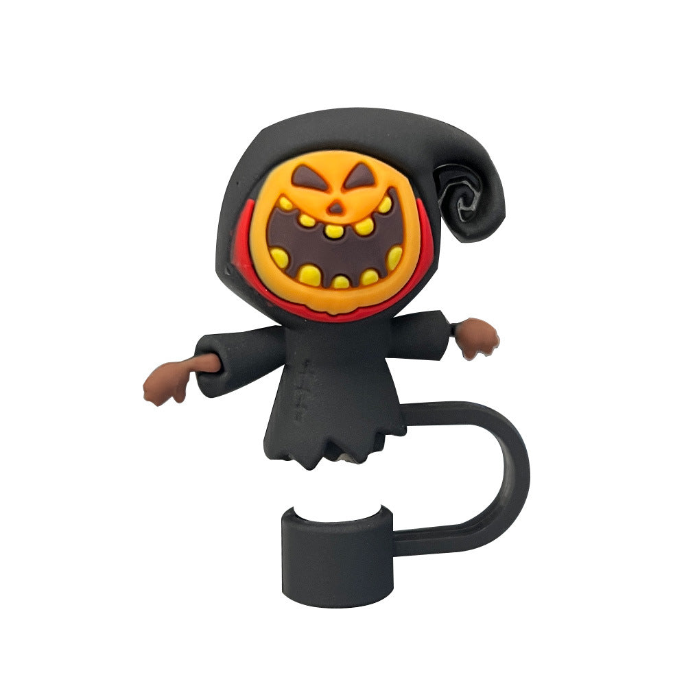 Wholesale 6pcs/set Halloween Straw Cover 10mm Straw Tube Cap ACC-SCR-WX004