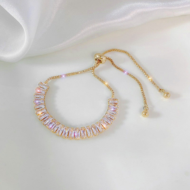 Wholesale Flash Light Luxury Full Diamond Zircon Bracelet