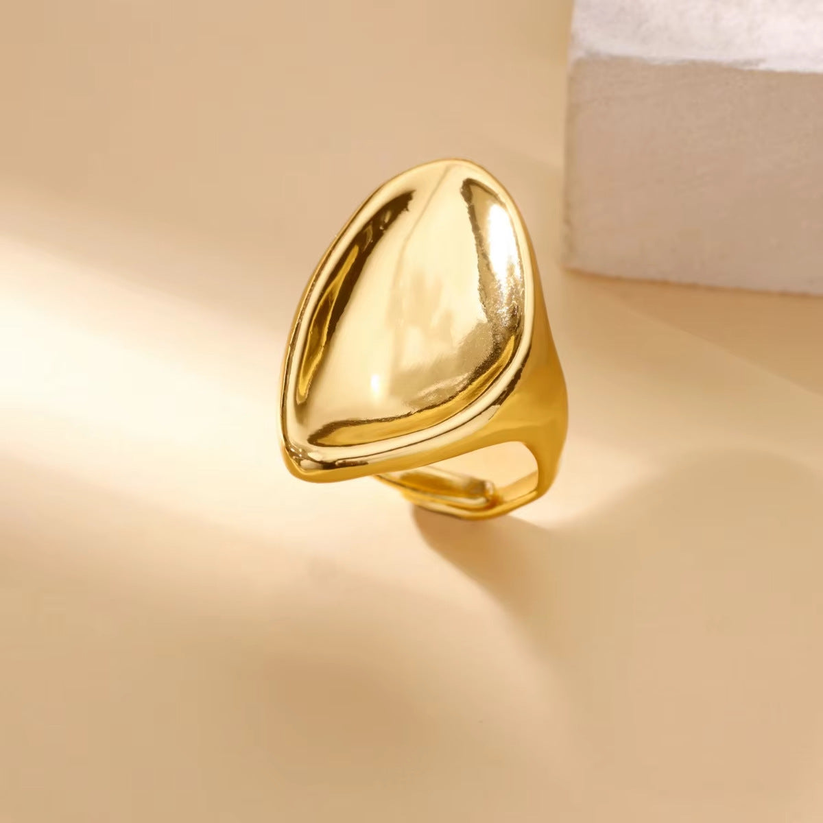 Wholesale Stainless steel zircon adjustable heart flower and butterfly ring