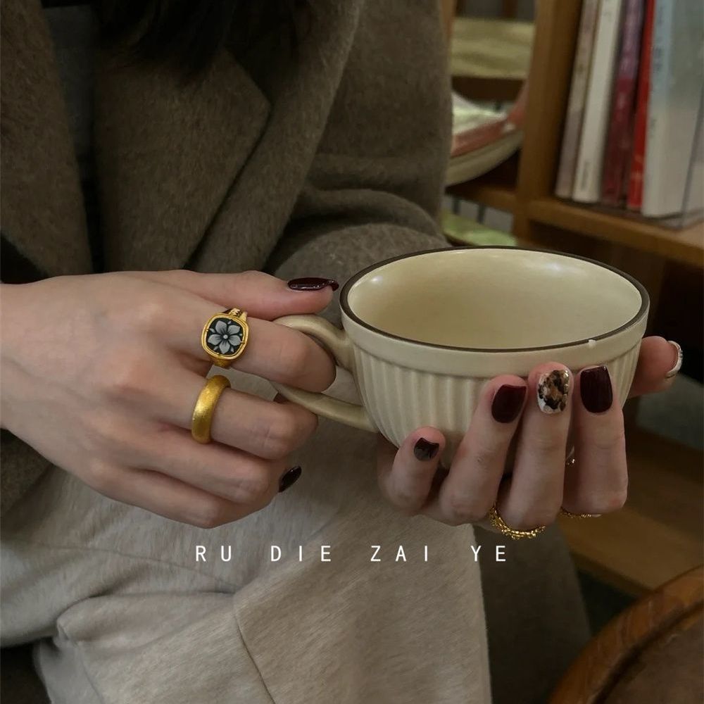 Wholesale Vintage Gardenia Flower Open Ring Copper Jewelry Everyday Wear Gift