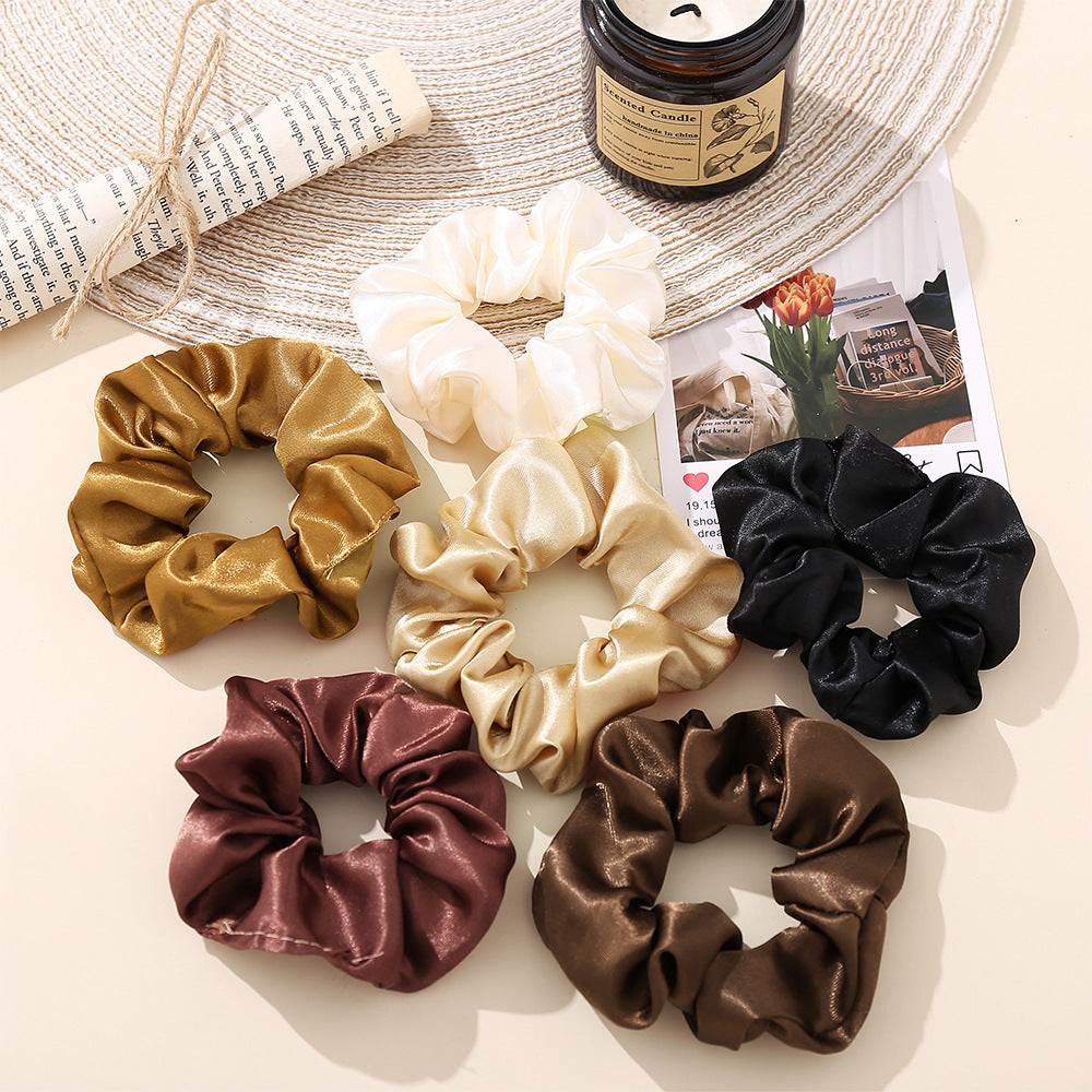 Wholesale Silk Satin Vintage Fat Gut Loop Large Headband Hair Scrunchies ACC-HS-HZS001