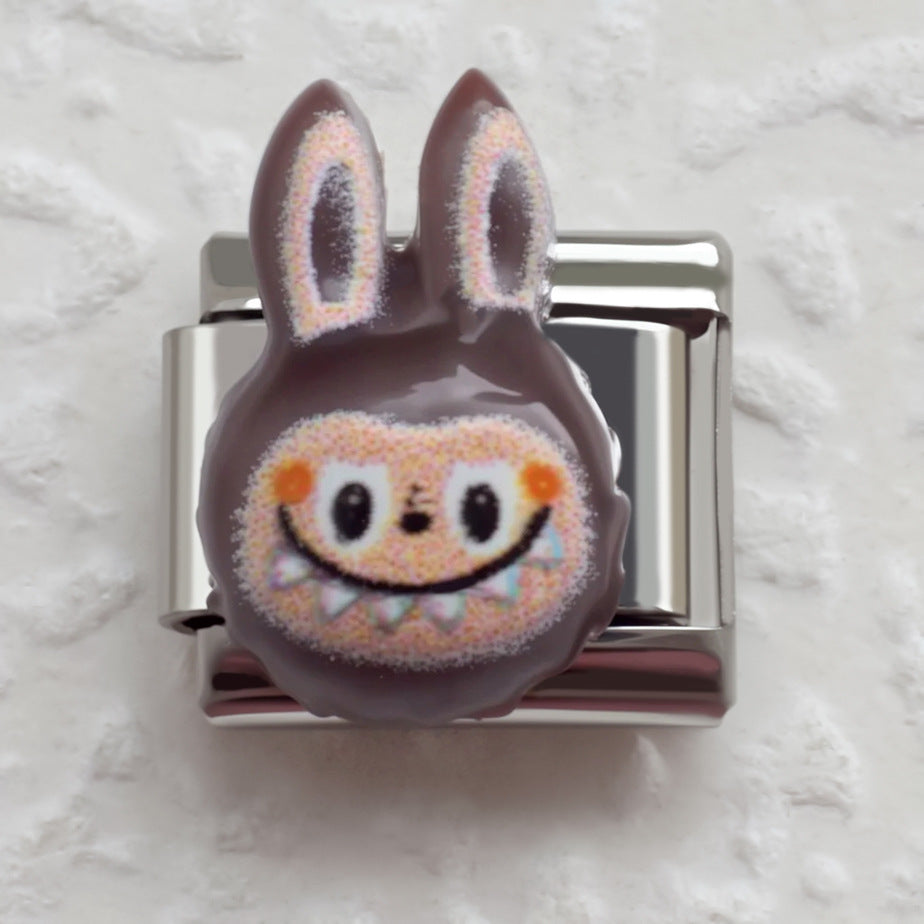 Wholesale 5pcs Italian Charm Bracelet 9mm DIY Splicing Cartoon Cute Stainless Steel Composable Bracelet