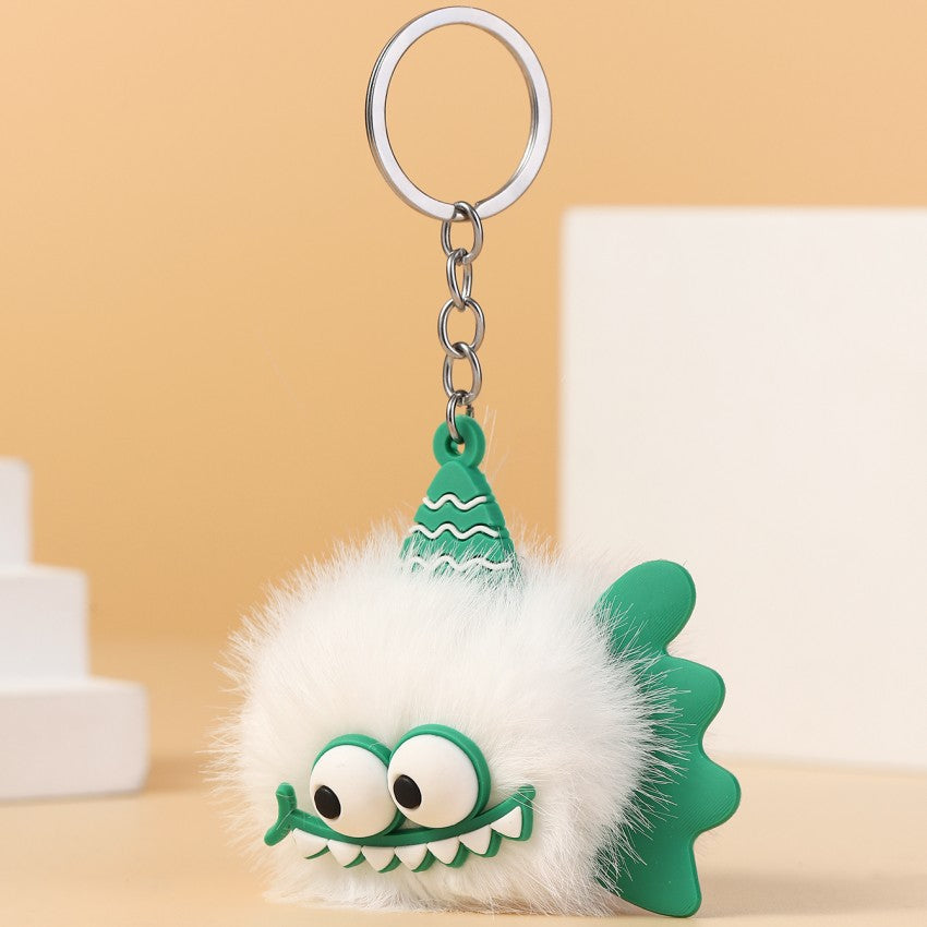 Wholesale Plush Monster Cute Fur Ball Keychains Pom Pom ACC-KC-RongR054