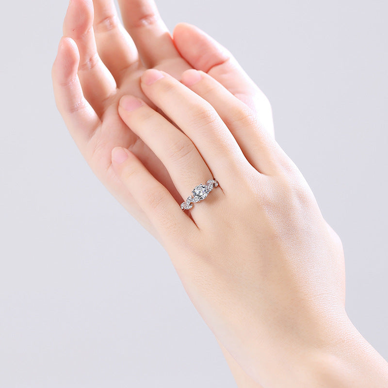 Wholesale S925 Silver Moissanite Ring