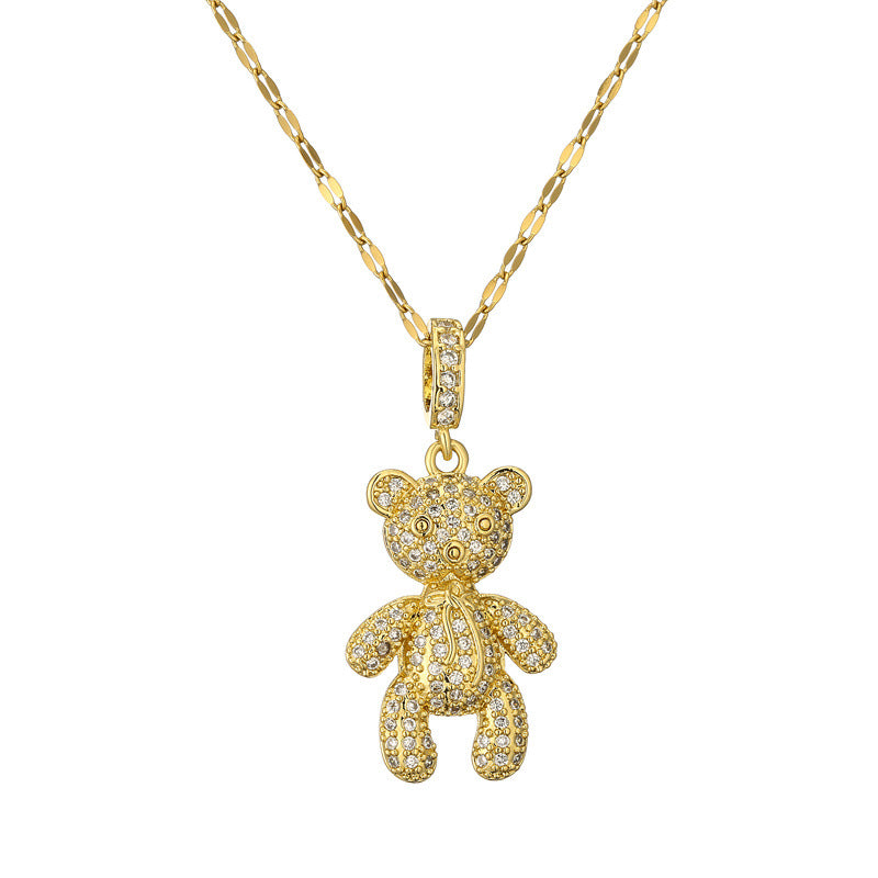 Wholesale cute bear pendant necklace